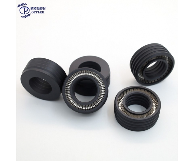 Spring Seal Ring for Shaft PTFE Seals Polytetrafluoroethylene Four lip seal Three layer V-Spring Non-Standard Shaped customized OTPLKH